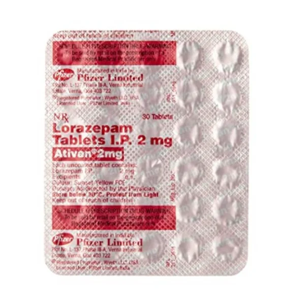 Lorazepam Tablets I.P 2mg (Ativan 2mg) - Image 2